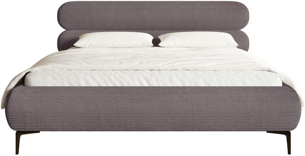 Selsey 'Roule Cord' Polsterbett 160x200 mit Bettkasten, Cordstoff und schwarzen Füßen, Braun Bild 6