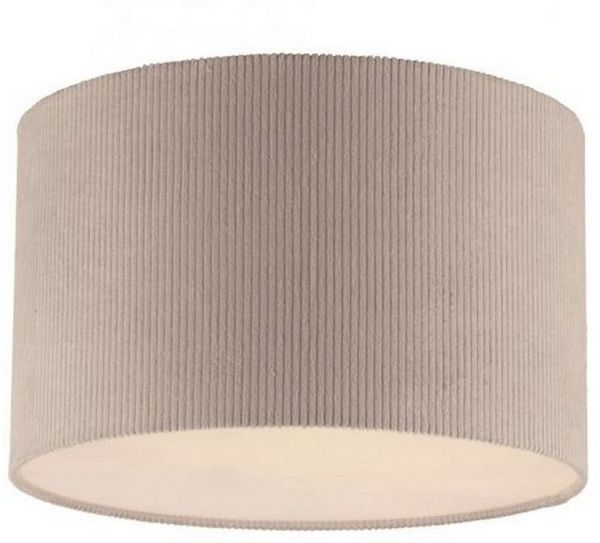 Licht-Erlebnisse Deckenleuchte ZENTIS, ohne Leuchtmittel, Stoff E27 Ø 35 cm Beige rund Modern