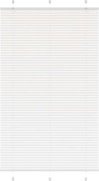 vidaXL Plissee Weiß 120x200 cm Stoffbreite 119,4 cm Polyester 4015521