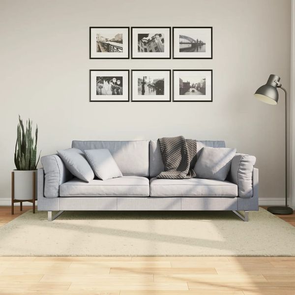 vidaXL Teppich HUARTE Kurzflor Weich und Waschbar Creme 140x200 cm 375039