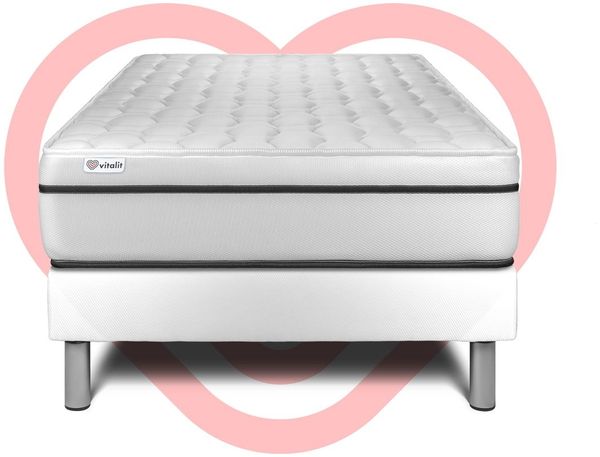 Matratzenset VITAL SPA 120 x 200 cm Bettrahmen Kit weiß Bild 2