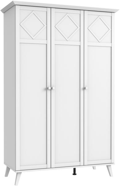 Drehtürenschrank >VICTOR< (BxHxT: 125x203x55 cm) in WEISS - 125x203x55cm (BxHxT)