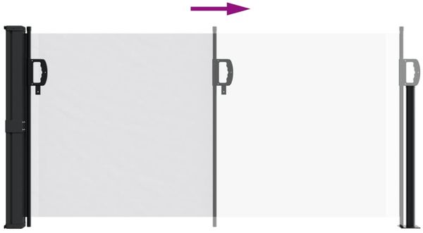 vidaXL Seitenmarkise Ausziehbar Weiß 100x500 cm 4004391 Bild 5