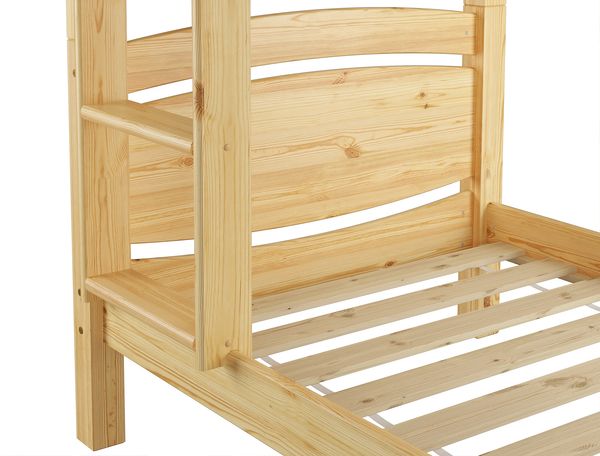 Erst-Holz Etagenbett Kiefer 90x200 cm, natur Bild 6