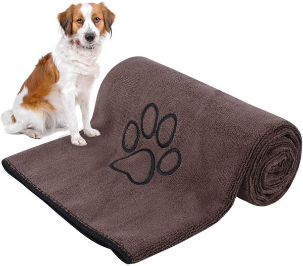 Saugfähiges Hundehandtuch Mikrofaser Hunde Katzen Badetuch 76x127 cm