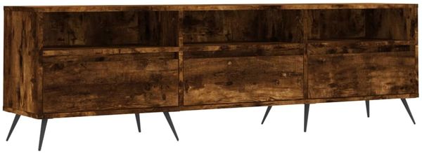 TV-Schrank Lowboard TV Räuchereiche 150x30x44,5 cm Holzwerkstoff d5335e