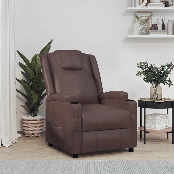 vidaXL Relaxsessel Braun Kunstleder 340961