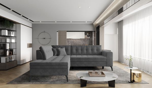 Wohnideebilder Lanvin Dunkelgrau Ecksofas & Eckcouches CO-LAN-LT-06SO