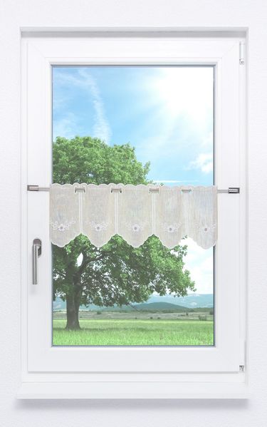 Scheibengardine von Lysel - Cardi (Bx H) 124cm * 20cm beige/Beige