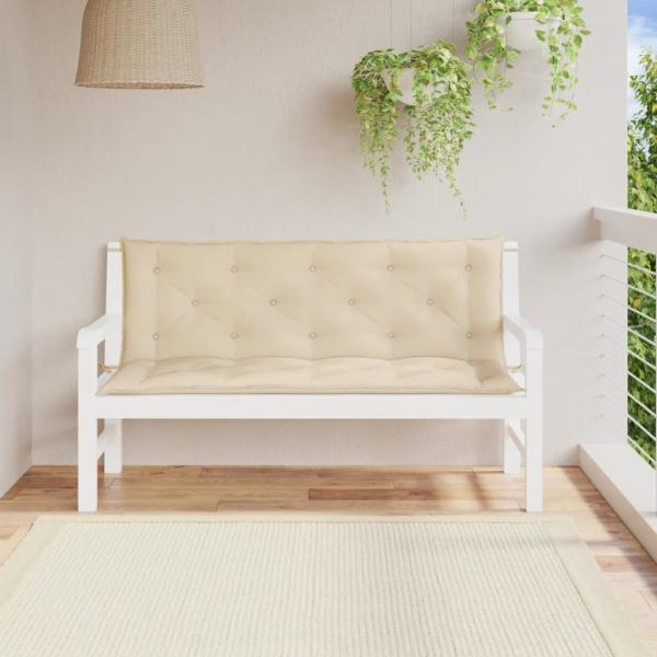 vidaXL Gartenbank-Auflagen 2 Stk. Beige 150x50x7 cm Oxford-Gewebe 361700