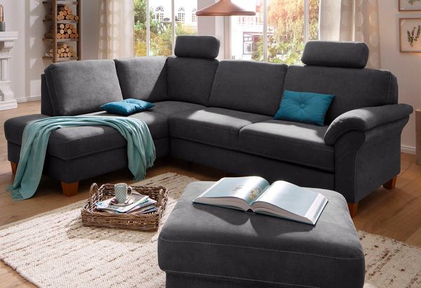Home affaire Ecksofa Borkum L-Form, mit Federkern, wahlweise mit Bettfunktion