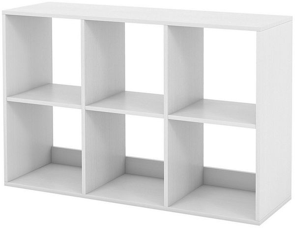 KOMFOTTEU Standregal, Bücherregal, Würfelregal mit offener Rückseite & Kippschutz
