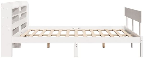 vidaXL Massivholzbett ohne Matratze Weiß 150x200 cm Kiefernholz 3306622 Bild 5
