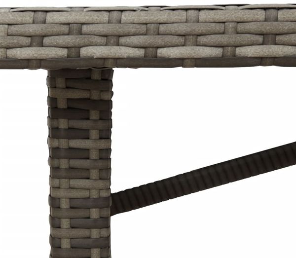 vidaXL Gartentisch mit Akazienholz-Platte Grau 190x80x75cm Poly Rattan 365601 Bild 9