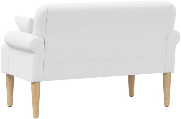 vidaXL Zweisitzer mit Knopfheftung Weiß 120 x 65 x 79 cm Stoff 42041819 Bild 5