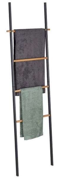 Relaxdays Handtuchleiter Holz & Metall