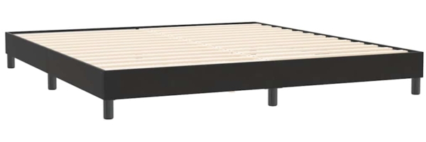 vidaXL Boxspringbett mit Matratze Schwarz 180x210 cm Samt 3318209 Bild 4