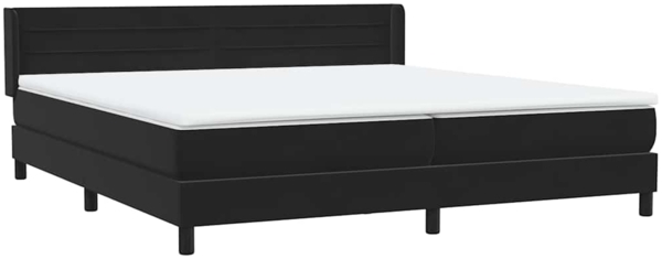vidaXL Boxspringbett mit Matratze Schwarz 180x210 cm Samt 3318209 Bild 3