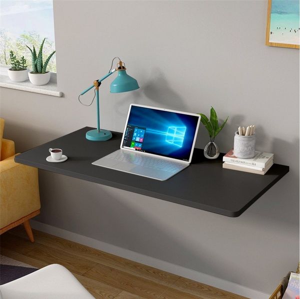 JEOBEST Klapptisch Wandklapptisch, Klappbarer Esstisch, Schreibtisch, Wandmontage, 60cm, Metallklappgestell