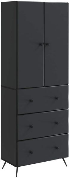 vidaXL Schrankset 2 pcs Schwarz 66 x 34,5 x 90 cm Holzwerkstoff 3416881