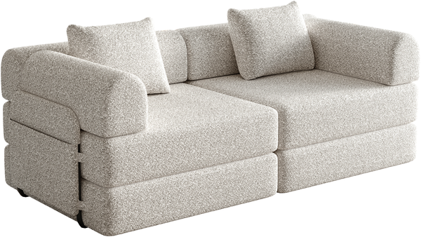 Sofa Schlafsofa Chenille in Khaki mit Armlehnen-Ablagefach und Schlafoption,69.8x183.8x91.4 cm Bild 5