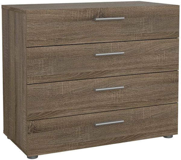 Dmora Kommode Arwen, Mehrzweckkommode, Schlafzimmerkommode, Schrank mit Schubladen, 80x40 h68 cm, helle Eiche
