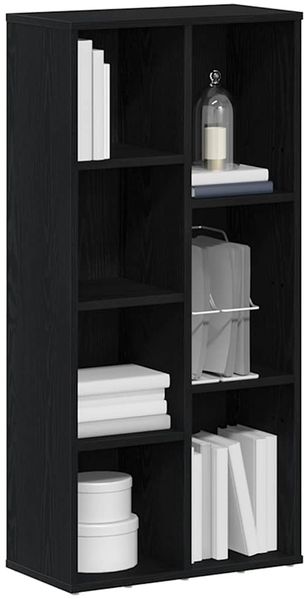 vidaXL Bücherregal Schwarz Eichen-Optik 50x25x104 cm Holzwerkstoff 862470 Bild 4