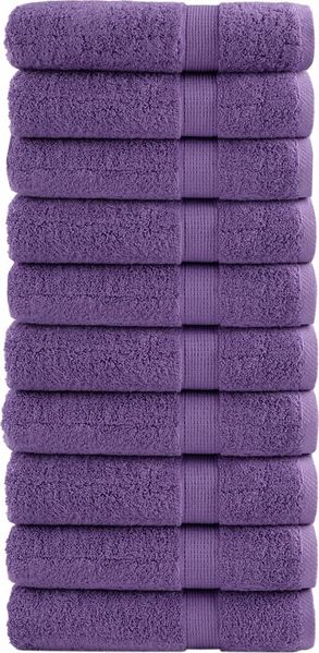 vidaXL Premium-Handtücher SOLUND 10 Stk. Lila 50x100 cm 600 g/m² 137355