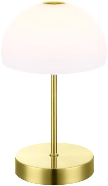 LED Tischleuchte, Touch on/off, Glas opal, H 27 cm