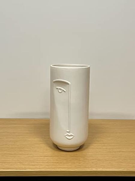 Blumenvase, 13 x 28 cm, beige