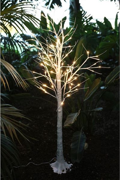 LED Lichterbaum Birkenstamm 150cm Dekobaum Gartendeko Weihnachtsdeko warmweiß