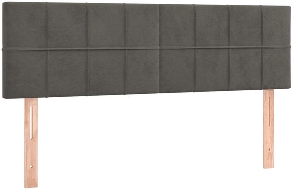 vidaXL Boxspringbett mit Matratze & LED Dunkelgrau 140x190 cm Samt 3134400 Bild 7
