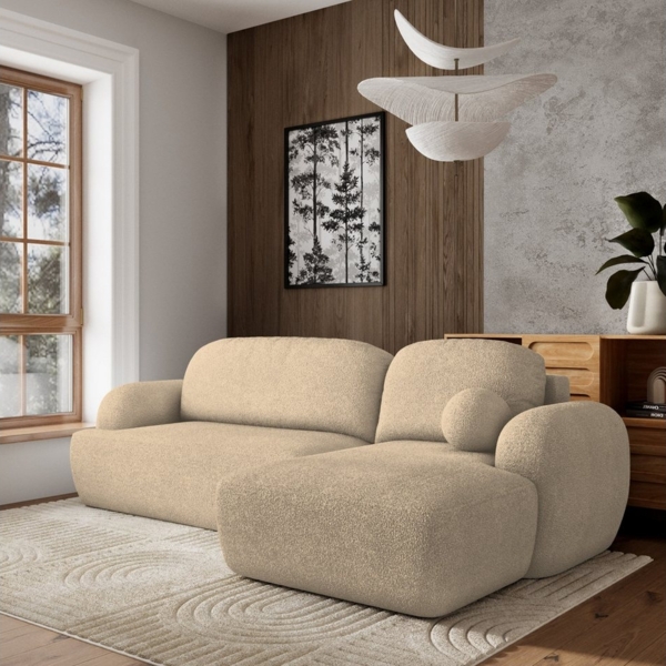 Masseno Ecksofa MODENZA mit Schlaffunktion L-Form, Sofa mit Bettkasten