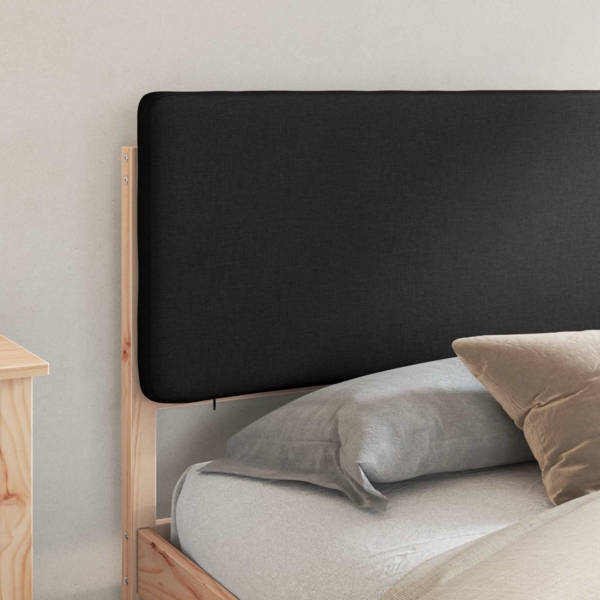 vidaXL Bettgestell mit gepolstertem Kopfteil Schwarz 180 x 200 cm 877891 Bild 2