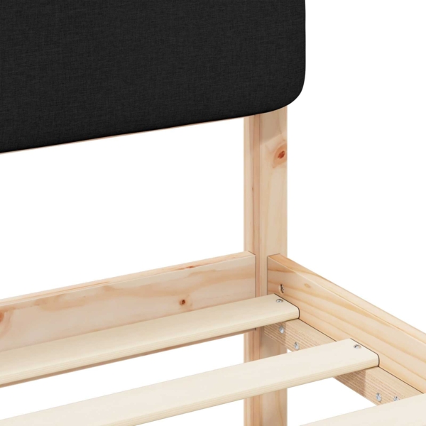 vidaXL Bettgestell mit gepolstertem Kopfteil Schwarz 180 x 200 cm 877891 Bild 7