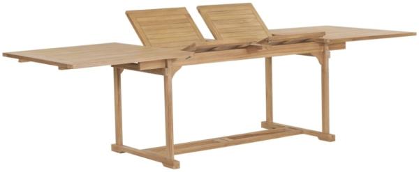 vidaXL Garten-Ausziehtisch 180-280x100x75 cm Massivholz Teak 44678