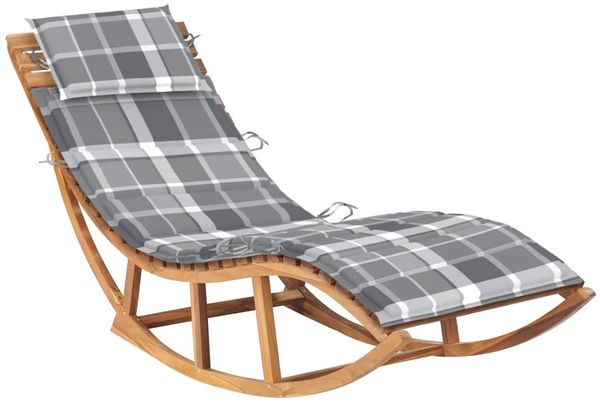 vidaXL Schaukelliege mit Auflage Massivholz Teak 3063347