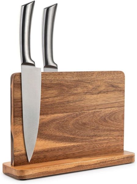 Magnetischer Messerblock Holz Doppelseitiger Messerhalter Organizer