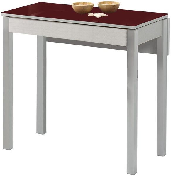 ASTIMESA Fall Küchentisch, Metall, Bordeaux, 90x50 cm
