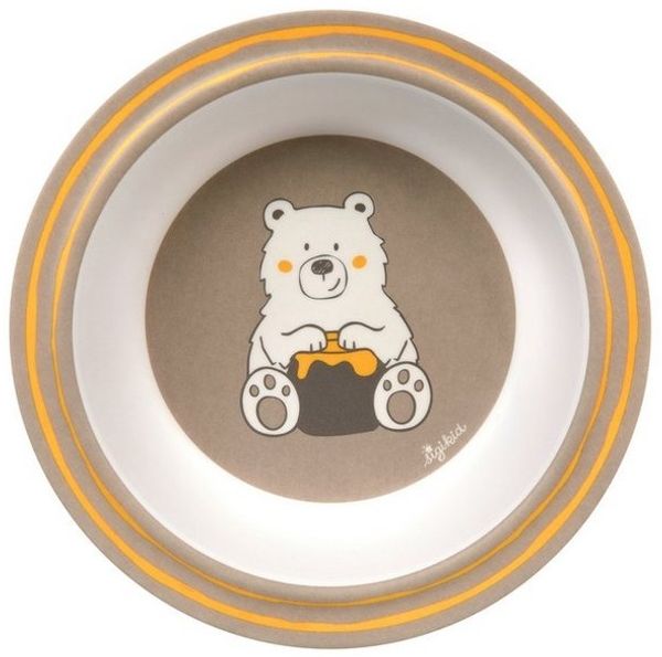 Sigikid Kinderschüssel Kindergeschirr Schüssel Bär HoniBoni Bear rPET, 100% rPET, Silikonring im Boden, (1-tlg)