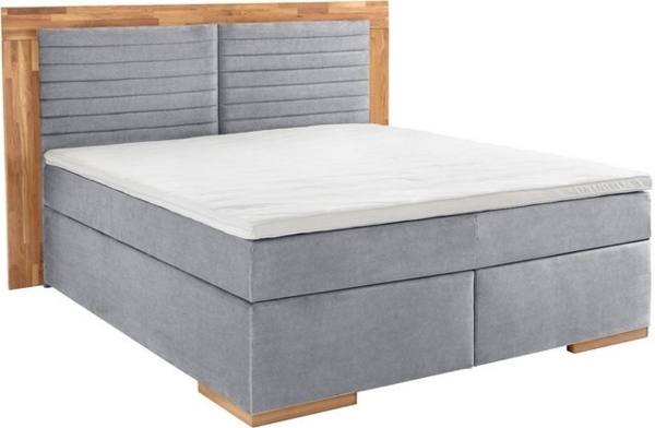 Places of Style Boxspringbett Cup, mit LED-Beleuchtung, Massivholzrahmen und Topper, in 2 Härtegraden Bild 4