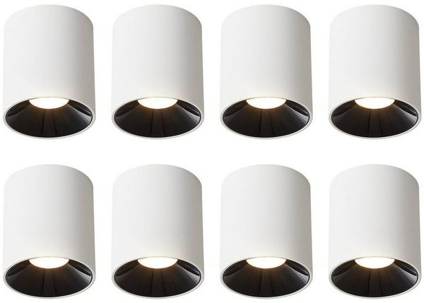 ZMH LED Aufbaustrahler LED Spots Deckenleuchte Aufputz - 7W Deckenspots Warmweiß, LED fest integriert, 3000k