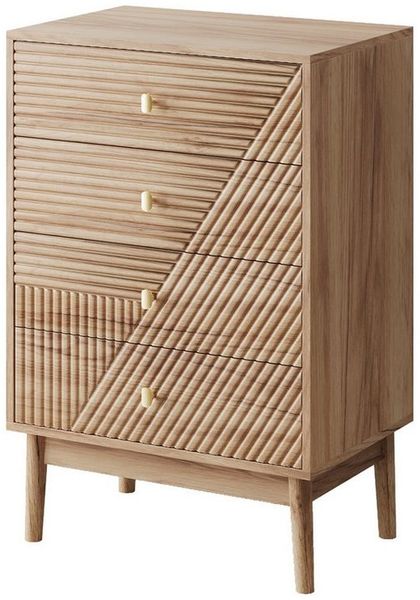 OKWISH Kommode moderne Kleiderschrankkommode (Kommode mit 4 Schubladen im modernen Mid-Century Design, großzügiger Stauraum, 60 cm L x 40 cm B x 90 cm H), mit 4 Schubladen