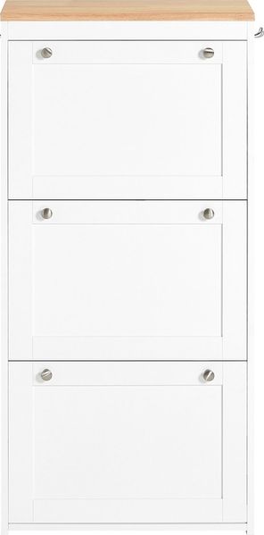 SoBuy FSR144-WN Schuhschrank, MDF, Lackiert, Weiß, 53 x 116 x 24 cm