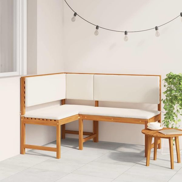 vidaXL Gartenstuhl mit Kissen Braun 140 x 100 x 91cm Massivholz Akazie 4107149