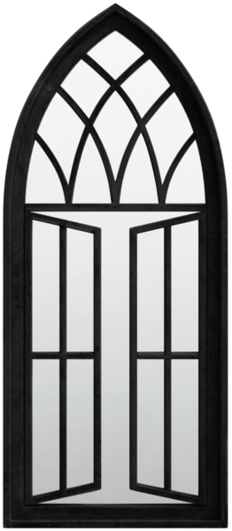 vidaXL Gartenspiegel Schwarz 70x30 cm Eisen 318364