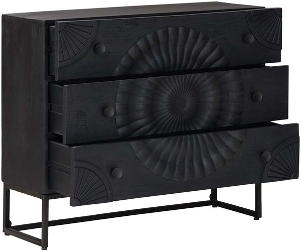 vidaXL Schubladenschrank mit Schubladen Schwarz 75 x 30 x 65 cm 42020084 Bild 2
