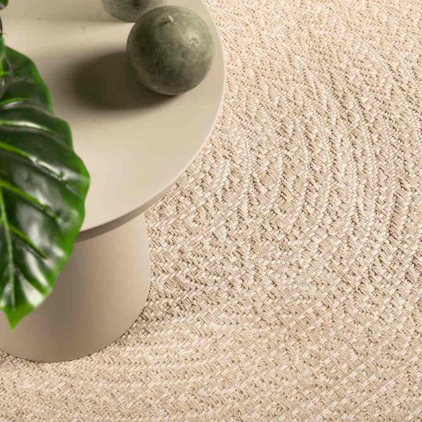 vidaXL Teppich ZIZUR Beige 200x290 cm Jute-Optik Indoor und Outdoor 4010411