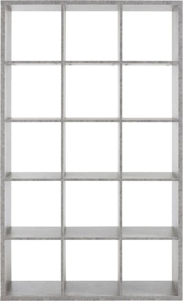 FORTE Mauro Regal, Holzwerkstoff, Grau, 107,2 x 176,3 x 32,9 cm
