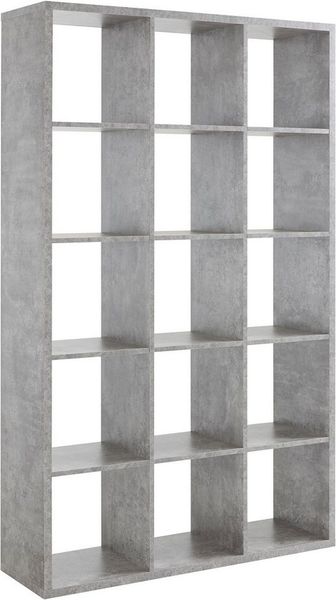 FORTE Mauro Regal, Holzwerkstoff, Grau, 107,2 x 176,3 x 32,9 cm